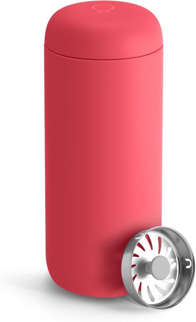 Fellow Carter Move Ceramic Lined Travel Coffee Mug 16 oz - Leak-Proof Lid | No Metallic Taste, Dishwasher Safe, Hot 12Hr Cold 24Hr, Stainless Steel Tumbler, BPA-Free, Fits Cup Holders, Coral Crush by Unknown