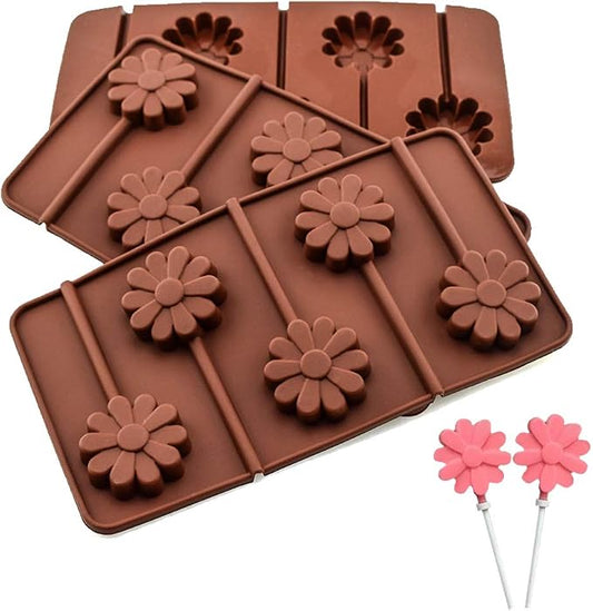 3PCS Sunflower Shape Mold 5 Holes Chocolate Cake Candy Ice Cream Tool by BaaSid