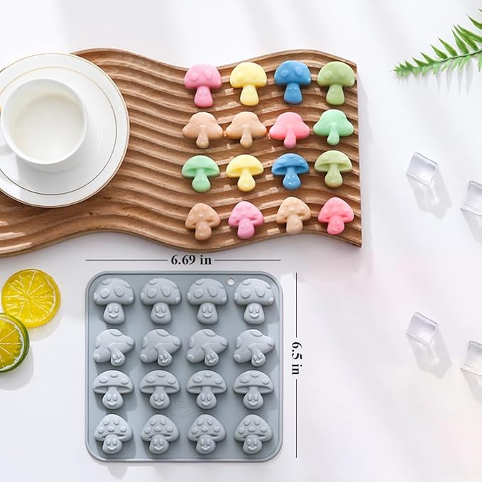 32 Cavities Candy Chocolate Silicone Molds, Including Mushroom, Starfish, Seashells, Conch, 9 Unique Shape, Baking Mold for Making Birthday Cake, Cake Decoration, Jelly, Cupcake, Ice Cubes 2 Count