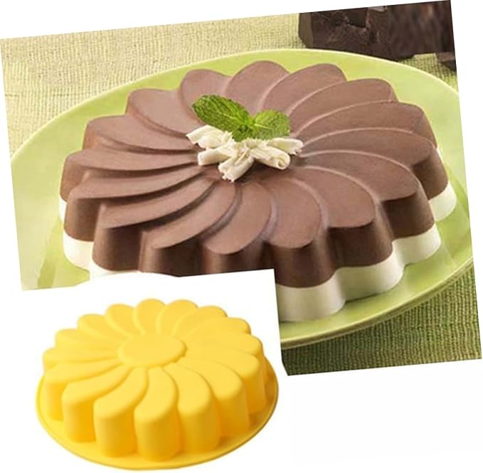 KICHOUSE Thickened Large Silicone Cake Mold Versatile Baking for Birthday Cakes and More Flexible Non-stick Design Random Color Oven and Microwave Safe - Image 4