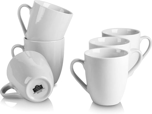 10 Strawberry Street Simply White 12 oz Mug, Set of 6 by 10StrawberryStreet