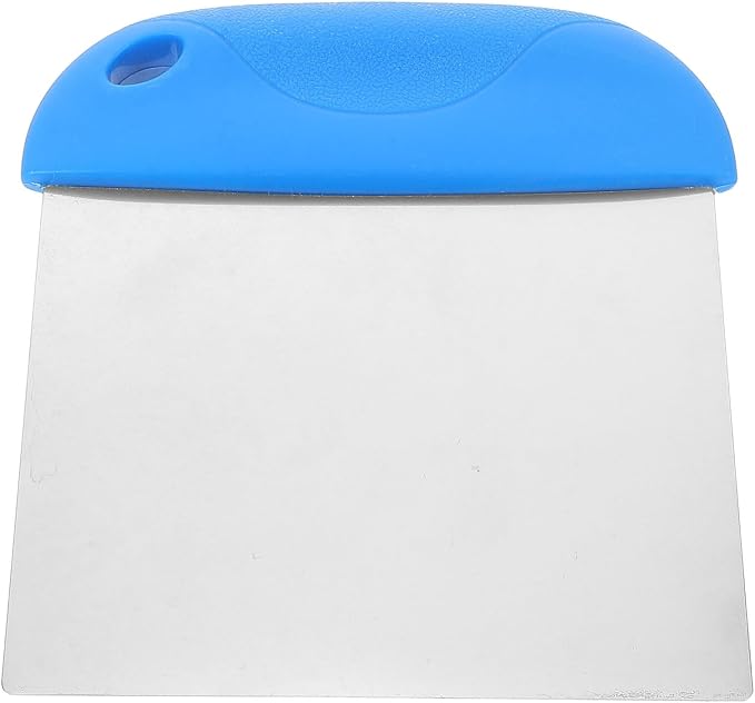VALICLUD Stainless Steel Dough Cutter with Sharp Cutting Edge and Comfortable Plastic Handle, Kitchen Pastry Tool for Precise Cutting and Scraping, for Home Baking and Pizza Preparation by VALICLUD