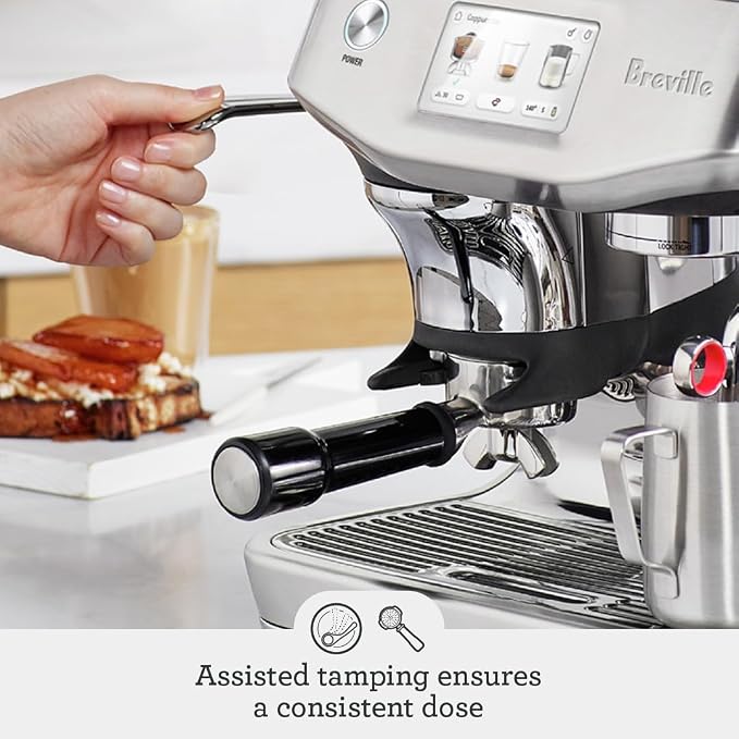 Breville BES881OLT Barista Touch Impress, Olive Tapenade | Enjoy cold extraction functionality for cold brew beverages with this semi-automatic espresso machine with built-in grinder - Image 4