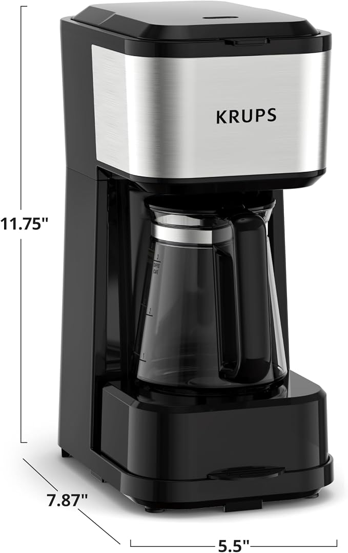 KRUPS Simply Brew Coffee Maker - Multi-Serve 4-in-1 with Stainless Steel Travel Tumbler, Black, 14oz - Image 7