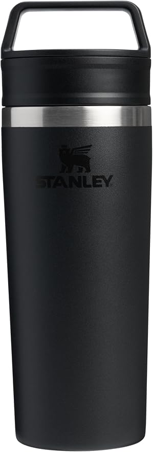 STANLEY Cafe To Go Travel Mug 16 oz | Leakproof Two-Part Drink Through Lid | Tumbler Cup for Coffee, Tea and Drinks | Insulated Stainless Steel Coffee Mug | BPA-Free | Black 2.0 by Unknown