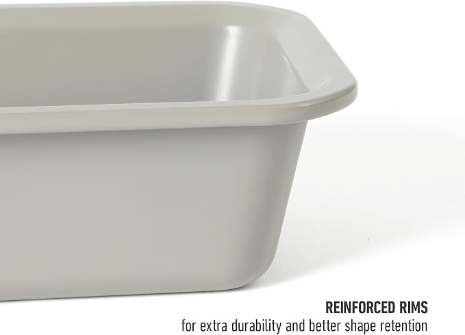 Calphalon Legacy 9 x 5 Inch PFA Free Nonstick Loaf Pan Baking Dish in Taupe, Heavy Gauge Steel Bakeware for Even Heat Distribution, Oven Safe Bread Pan for Cakes, Loaves, Meatloaf - Image 6