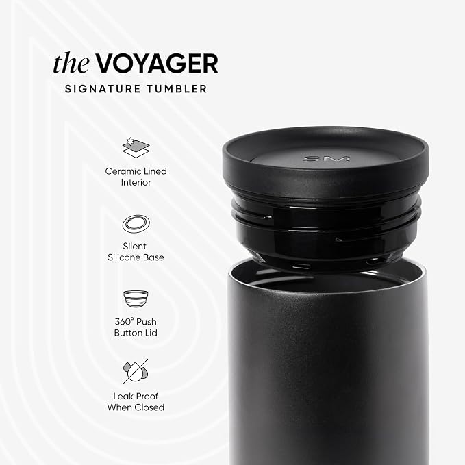 Simple Modern Insulated Travel Coffee Mug 360° Lid | 16oz | Lavender | Voyager Ceramic-Lined Insulated Stainless Steel Coffee Tumbler, Iced Coffee Cup, Mug with Lid | Fits Cupholder, Lavender Mist - Image 2