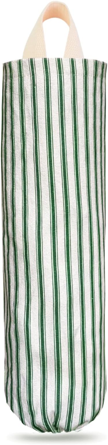 Plastic Bag Holder, Wall Mount Grocery Bag Holder, Reusable Trash Bag Organizer for Home Kitchen Pantry Decor (Green) by TOGETRUEHOME