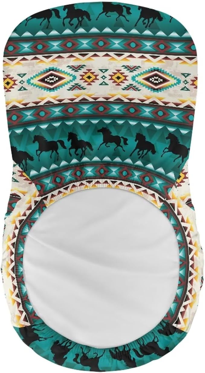 Aztec Horse Bar Stool Seat Covers, Set of 2 Barstool Slipcovers Counter Stool Chair Covers Dustproof Seat Protector Bar Seat Cover - Image 5
