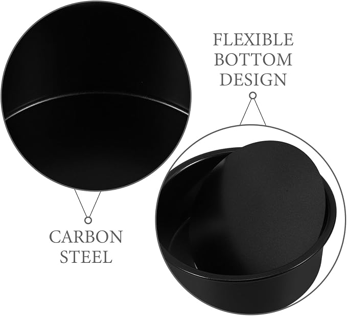 Non-stick Carbon Steel round Cake Pan 6-inch Removable Bottom Baking Mold for Household Oven Use, Small Chiffon Bakeware Tray for Practical Cake Baking - Image 7