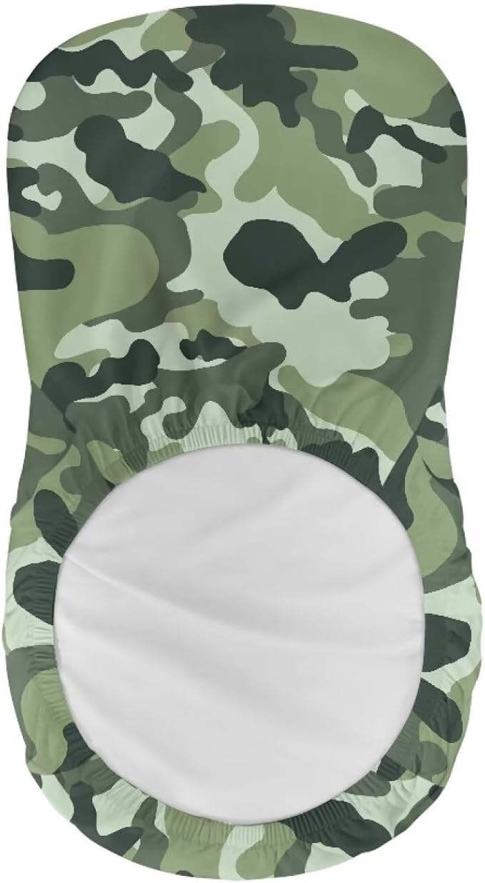 Green Camouflage Soft Bar Stool Slipcovers Non Slip Waterproof Bar Stool Chair Covers with Elastic Band for Dining Room Chairs - Image 5