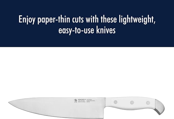 Henckels Statement 15-Pc Knife Set, Razor-Sharp, German Engineered, White | Informed by 100+ Years of Mastery. Dishwasher safe, Comfortable Grip Ideal for Everyday Cooking. High Quality Stainless Steel - Image 9