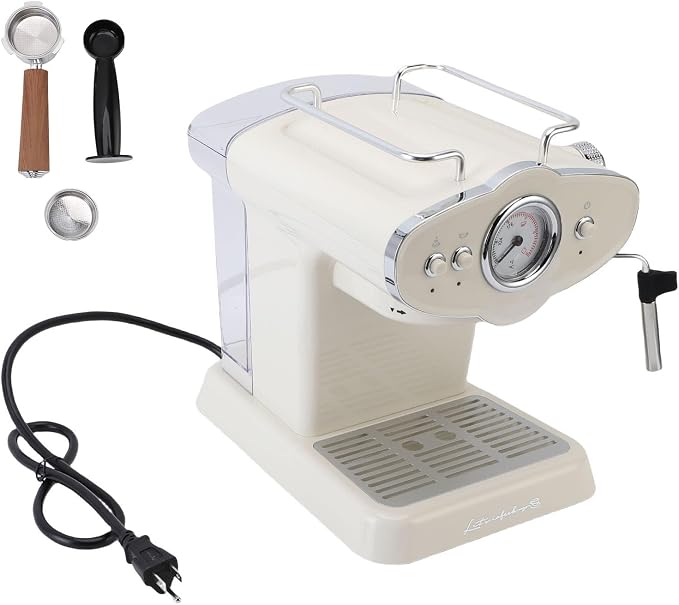 15 Bar Machine with Milk Frother Steam Wand, 1100W 15 Cups Stainless Steel Coffee Maker, Ideal for Home Office Cappuccino Latte (US Plug) - Image 6