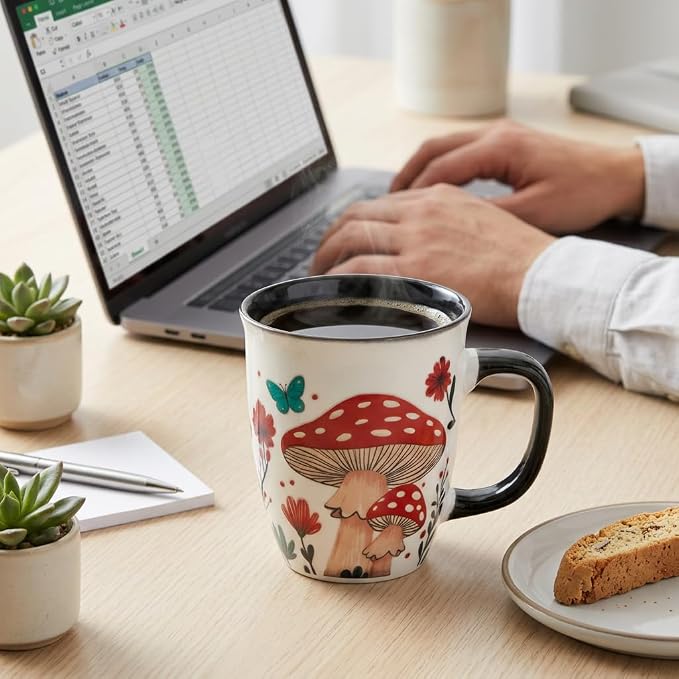 Mushroom Coffee Mug - Heat Changing Tea Mugs for Women Men, 16oz Ceramic Color Changing Cup, Gifts for Mothers Day Christmas - Image 2