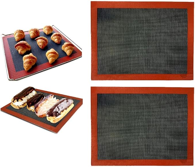 Yajuyi 2X Silicone Perforated Bread Mat Oven Liner Steaming Mesh 0 ° - Image 2