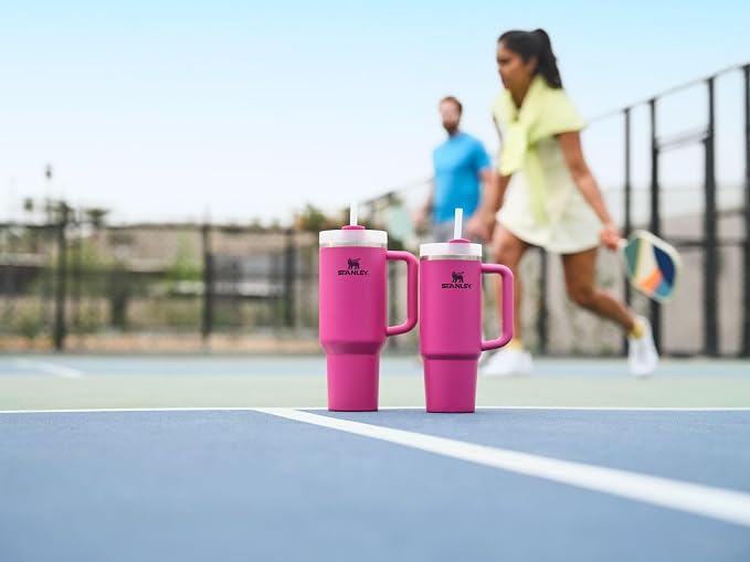 STANLEY Quencher H2.0 Flow State Tumbler, 40 oz, Fuchsia | Handle and Straw | 3-Position Lid | Cup Holder Compatible for Travel | Insulated Stainless Steel Cup | BPA-Free - Image 7