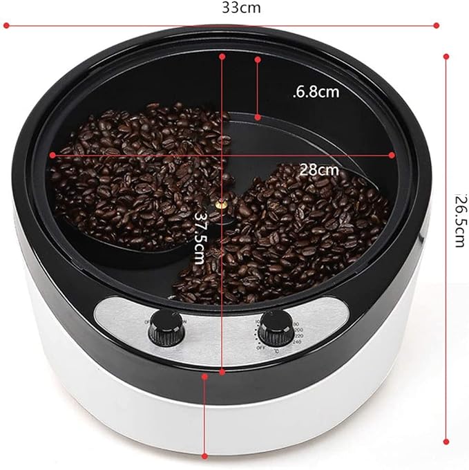 Household Coffee Baking Machine, 800G Coffee Bean Baking Machine, Tilt Stir Frying Temperature Adjustable 1800W Coffee Bean Baking Machine, - Image 6