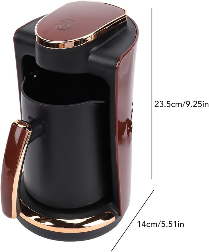 VINGVO Single Cup Turkish Coffee Machine 550W 250ML Hot Beverage Maker | Rich Flavor, Slow Cooking Depth, Quick Heating, Sturdy Plastic Construction, Home Office Application, Compact Travel - Image 6