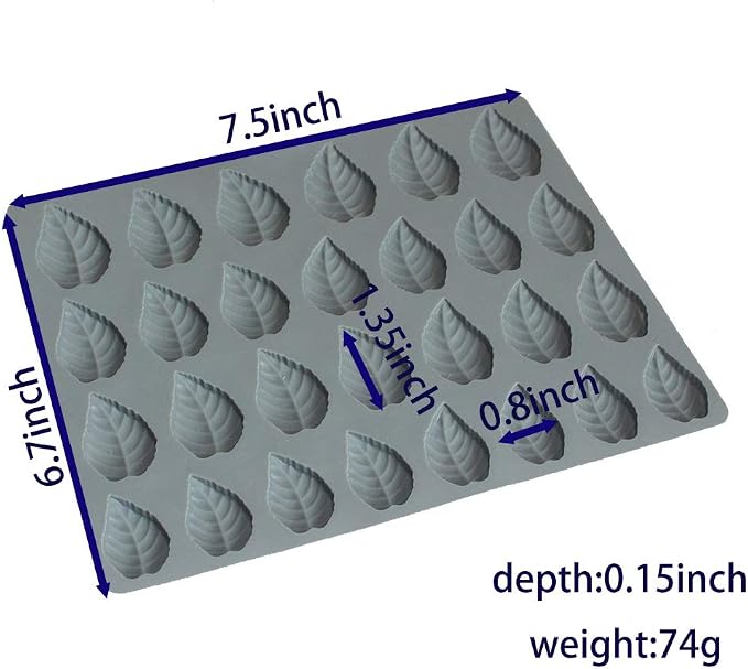 X-Haibei Small Fall Leaf Chocolate Candy Jello Silicone Mold Soap Cake Decoration Making - Image 4