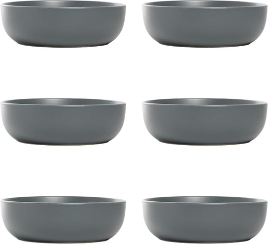 10 Strawberry Street Wazee Matte Coupe Dinnerware, Bowl, Charcoal, Set of 6 by 10StrawberryStreet