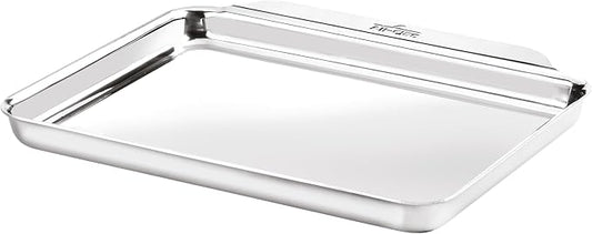 All-Clad Stainless Steel Baking Quarter Sheet Pan 9" x 12.5" - Tri-ply Bonded for Consistent Baking- (Roast, Bake Cookies, Brownies and More) Professional Stainless Steel Bakeware by Unknown