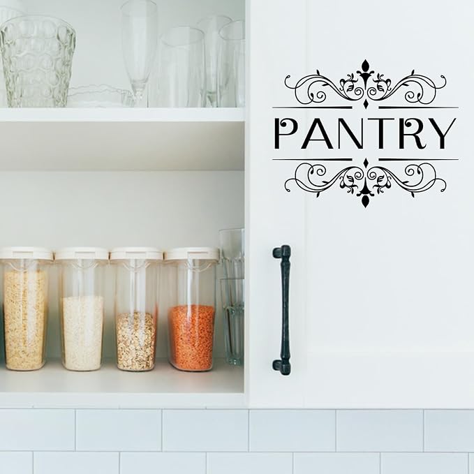 SUPERDANT Pantry Room Door Large Sign Sticker 15.75x12.8in Pantry Room Decals Kitchen Vinyl Lettering Words Wall DIY Art Big Size Quote Decor for Home Kitchen Restaurant Coffee Shop Store Office - Image 6
