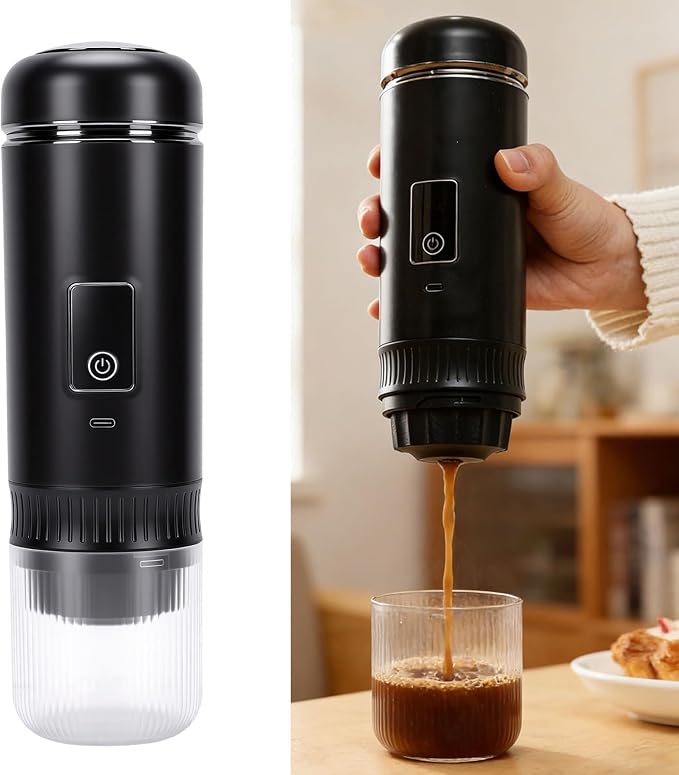 POCREATION Cordless Coffee Maker with 7800mAh Battery Pump Pressure | Portable Pocket Sized Coffee Machine for Travel Office Home by POCREATION