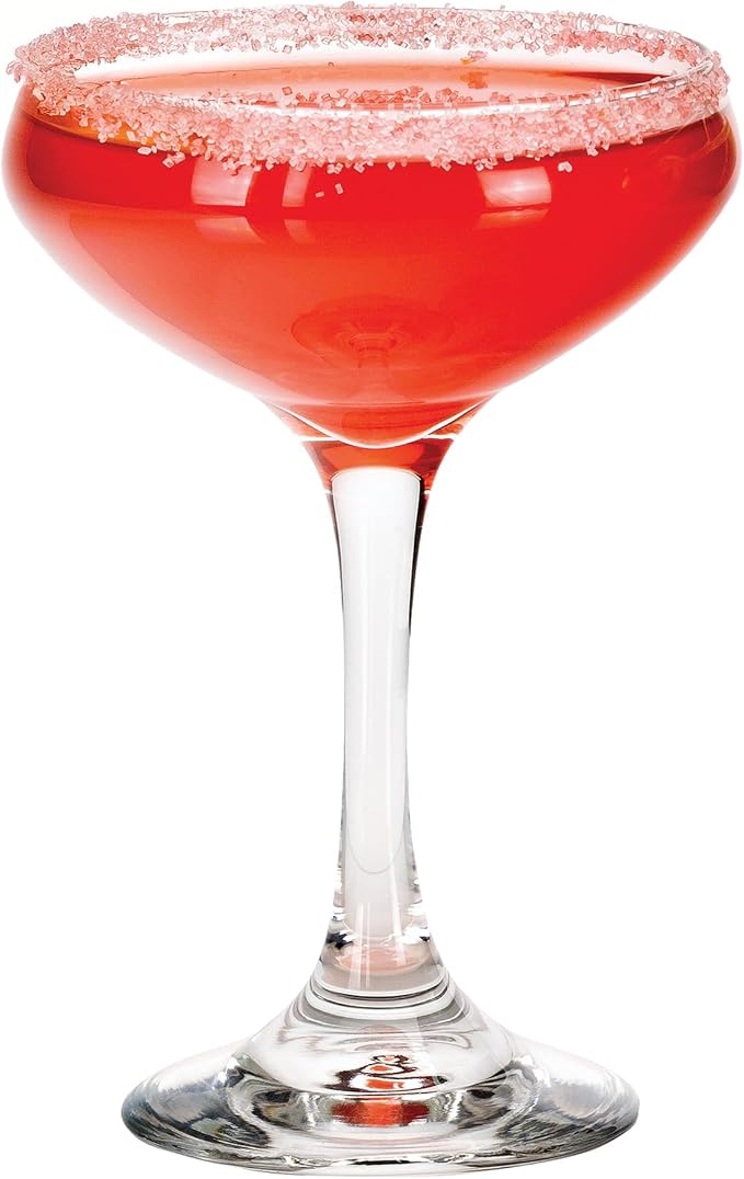 Libbey 3055 Perception Cocktail Coupe Glasses Set of 12, Elegant, Curvaceous Coupe Martini Glasses, 8.5 Oz Stemmed Champagne Coupe for Beverages by Libbey