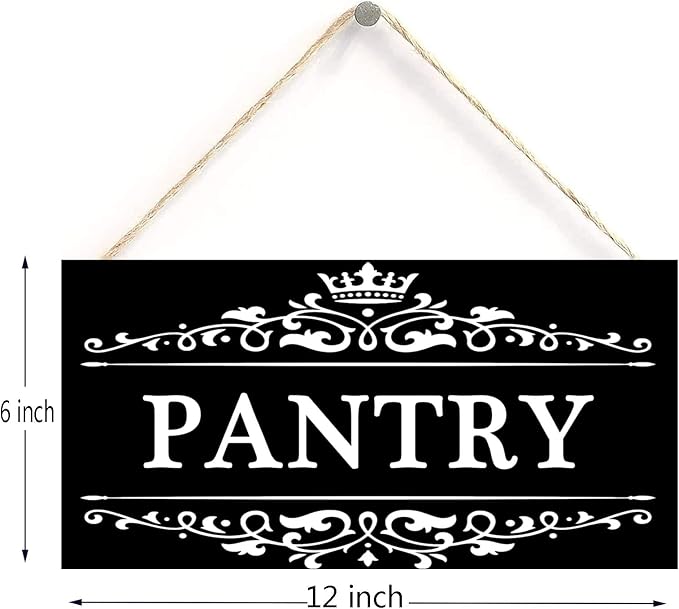 Pantry - Decorative Wood Sign Home Decor,Wall Art，6 inch by 12 inch Hanging Sign - Image 2