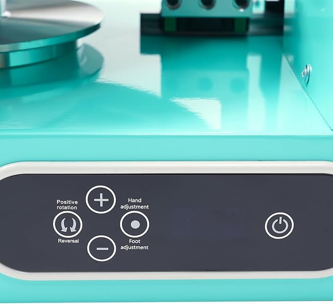 Electric Cake Decorating Machine, 200W 110V 60-320Rpm Automatic Cake Cream Coating Spatula Spreading Machine Cake Icing Machine Cake Surface Scraper W/LCD Display for 4-12 inch Cakes (Green)