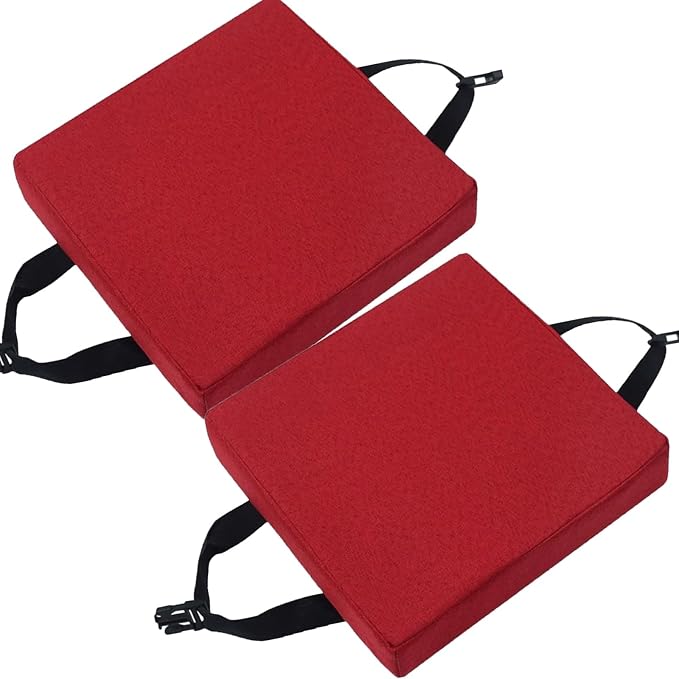Square Cushion Set of 2 for Bar Stool 14x14/15*15/12*12 Seat Pad With Ties - Thickened 5/8cm Dining Chair Cushions for Home Kitchen (Color: 13#) by Unknown