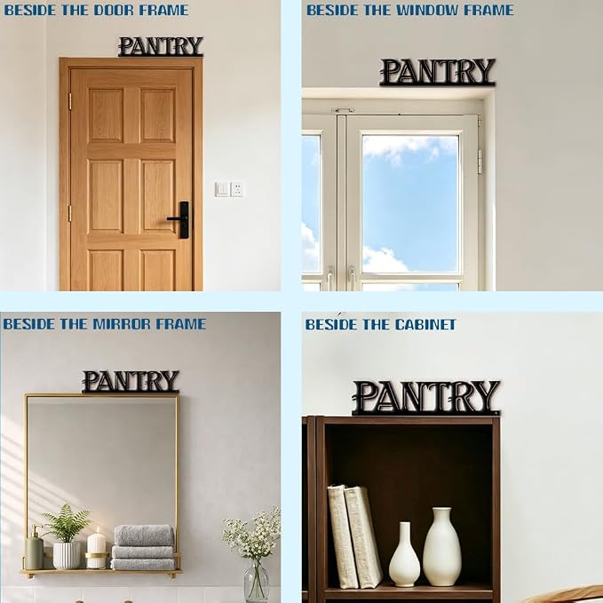 COMBLOOM Door Topper Sign Wall Art Decor, 11.8"x2.76" Metal Unique Hanging Above Door Frame Corner Accent for Home Living Room Front Door Hallway Bedroom Bathroom Entryway - Image 5