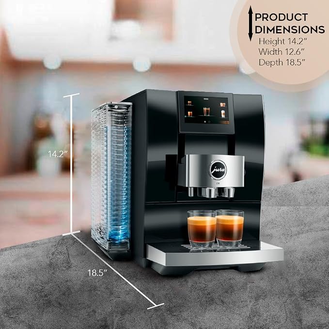 Jura Z10 (Diamond Black) Bundle | Filter Cartridge Water Stabilizer, Milk System Cleaner Mini-Tabs, Cleaning Tablets, Milk Containers, Coffee Bean, (6 items) - Image 5