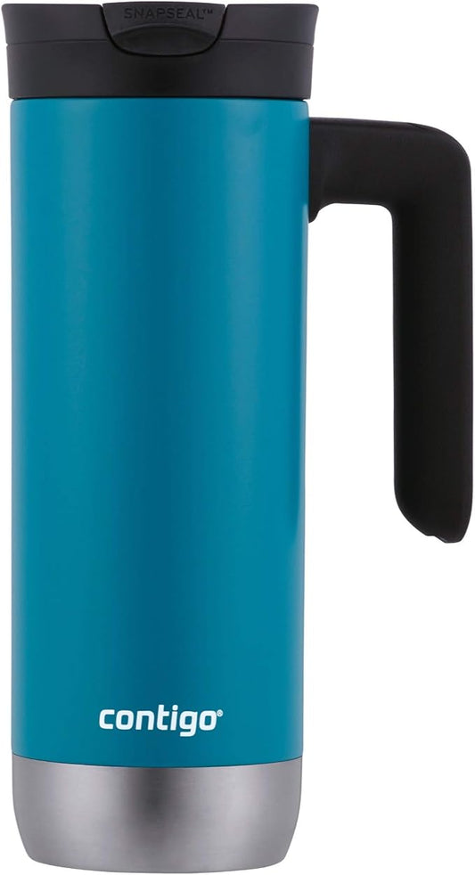 Contigo Superior 2.0 Stainless Steel Travel Mug with Handle Leak-Proof Lid Double-Wall Insulation for Hot & Cold Beverages, 20oz, Juniper, Ideal for Commuting and Travel by Unknown