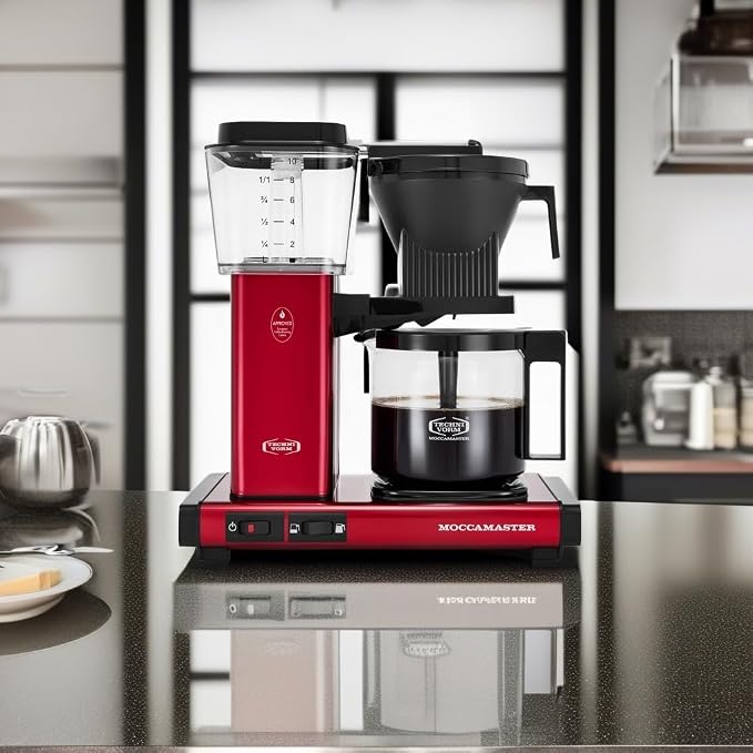 Moccamaster 53944 KBGV Select 10-Cup Coffee Maker, Candy Apple Red, 40 ounce, 1.25l - Image 6