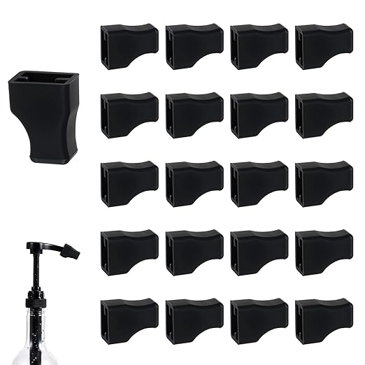 20 Pcs Syrup Pump Caps,Coffee Syrup Pump Tip Covers Black Rubber Pumps Covers for Coffee Syrups Pumps Dispenser Olive Oil Liquor Bottle Clean Preserved