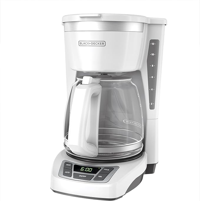 BLACK+DECKER CM1160W-1 CM1160W 12-Cup Programmable Coffeemaker, White/Stainless Steel by Unknown