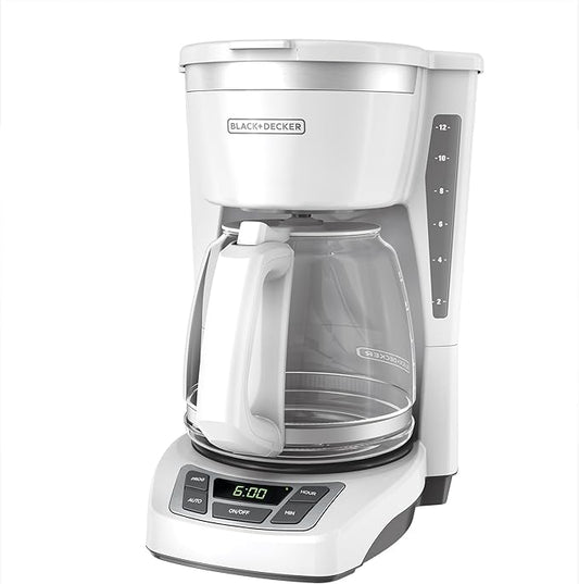 BLACK+DECKER CM1160W-1 CM1160W 12-Cup Programmable Coffeemaker, White/Stainless Steel by Unknown