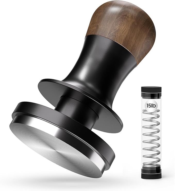 MHW-3BOMBER Espresso Tamper 53.35mm with Sound Feedback Calibrated 54mm Coffee Tamper 30lbs Tamper Tool Espresso Compatible with Breville 54mm, Flat Base T6183T