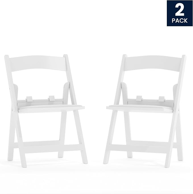 Flash Furniture HERCULES Kids Folding Chairs with Padded Seats | Set of 2 White Resin Folding Chair with Vinyl Padded Seat for Kids | Vinyl Padded Seat - Image 5