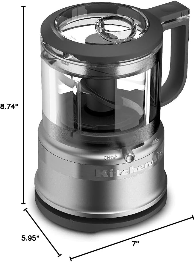 KitchenAid 3.5 Cup Food Chopper KFC3516CU, Contour Silver (Pack of 2) - Image 5