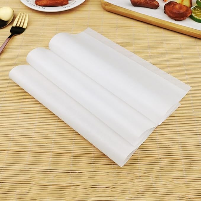 Kichvoe 500pcs Disposable 8-inch Square Oil-absorbing Greaseproof Baking Parchment Paper for Fried Food and Bread, Non-stick Paper Pads for Kitchen and Cooking Use - Image 9