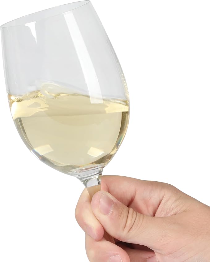 Martha Stewart Vivica 4-Pack White Wine Glass Set, 13 oz – Elegant Stemmed Wine Glasses for Entertaining, Durable Clear Glassware for Dining, Parties, or Everyday Use - Image 5
