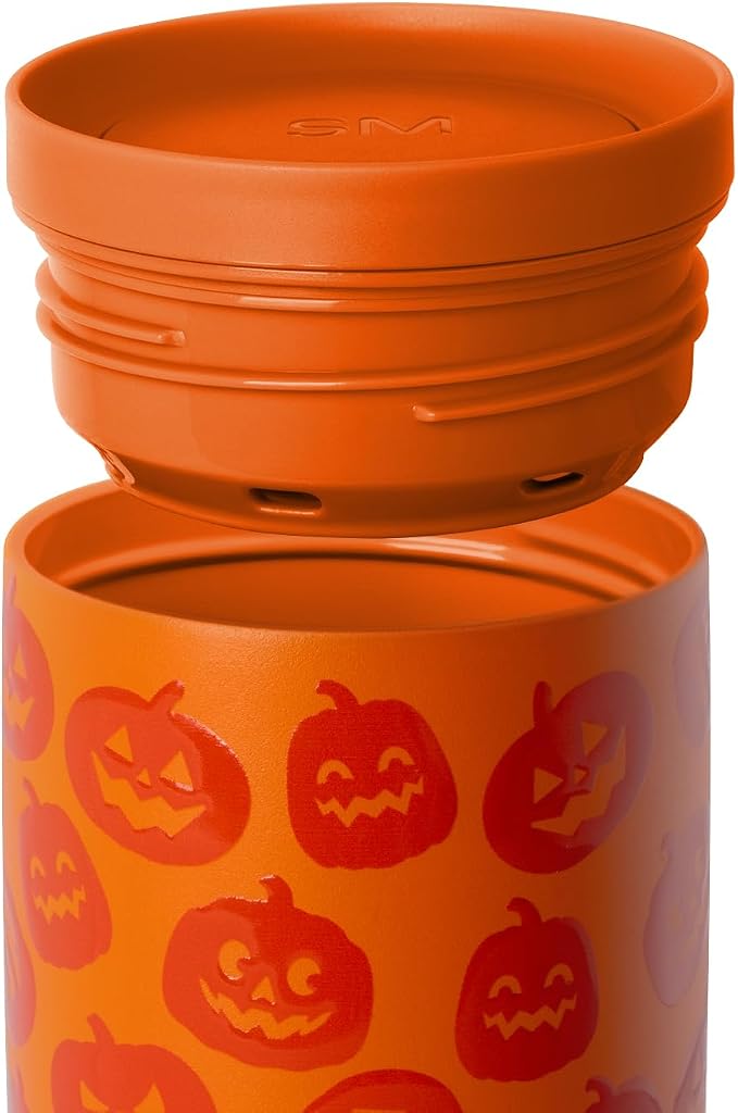 Simple Modern Halloween Travel Coffee Mug 360° Lid | 16oz | White | Voyager Ceramic-Lined Insulated Stainless Steel Coffee Tumbler, Iced Coffee Cup, Mug with Lid | Fits Cupholder, Winter White - Image 4