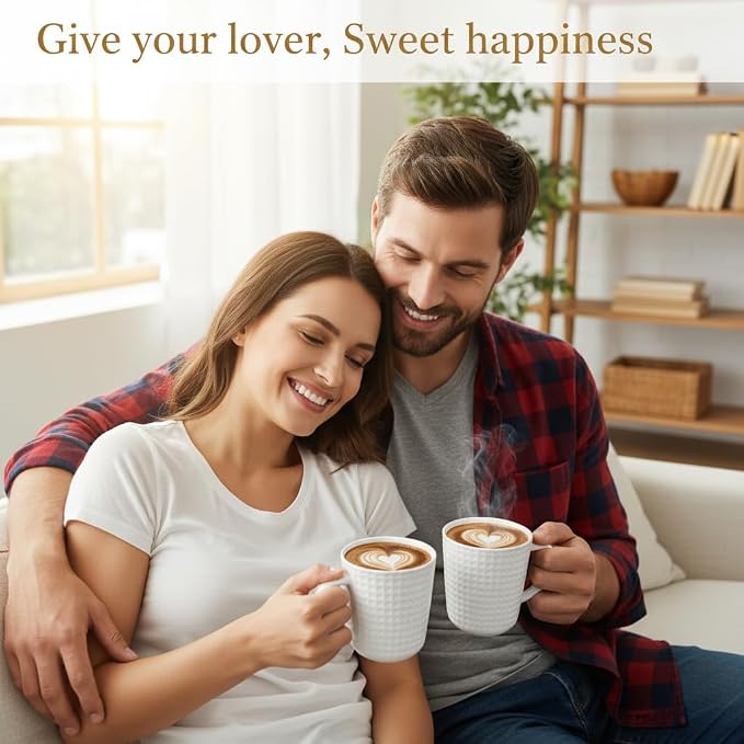 Large Coffee Mugs, 20 oz Ceramic Coffee Cups with Handle, 2PCS, White | Porcelain Big Coffee Mug for Office & Home, Latte Cocoa, Microwave & Dishwasher Safe, Lead-Free, Wedding & Housewarming Gift - Image 3