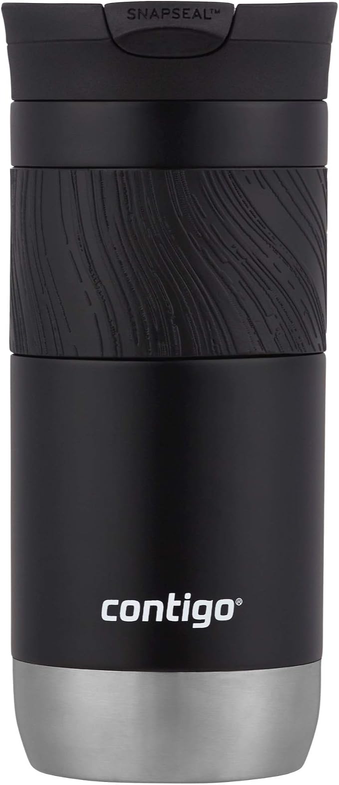 Contigo Byron Vacuum-Insulated Stainless Steel Travel Mug with Leak-Proof Lid Reusable Coffee Mug or Water Bottle BPA-Free 16oz Licorice Keeps Beverages Hot for 6 Hours or Cold for 12 Hours by Unknown
