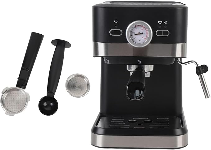 Focket Machine, 20Bar 1050W Electric Coffee Maker, Coffee Machine with Removable 1.5L Water Tank Steam Wand for Cappuccino Latte Making At Home Office (US Plug 110V) - Image 6