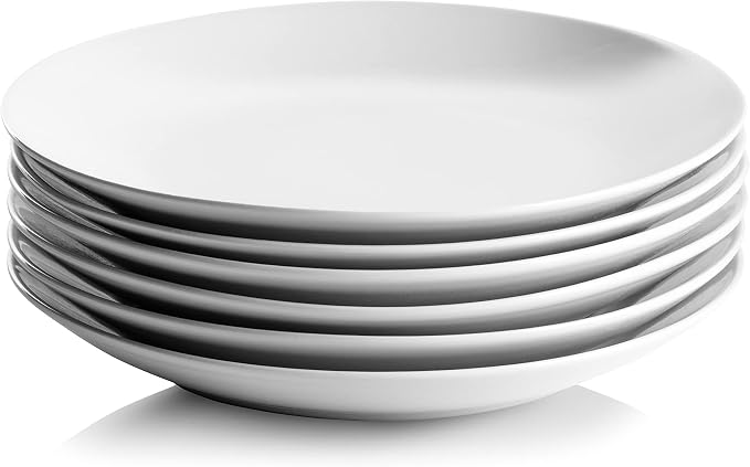 10 Strawberry Street Simply White 7.5" Coupe Salad Plate, Set of 6 - Image 2