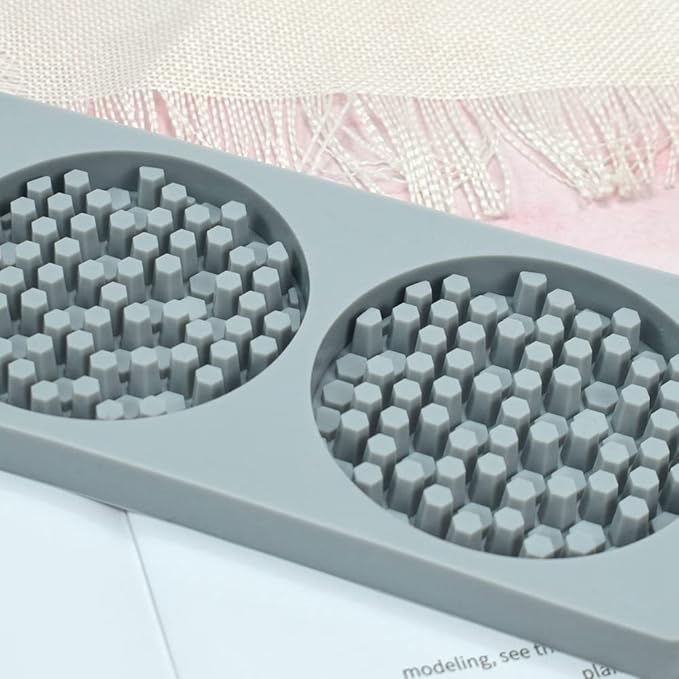 Honeycomb Silicone Mold 3D Honeycomb Lace Mat Fondant Molds Lace Pad Baking Cake Chocolate Candy Mold for Cupcake Decorating Tools Kitchen…
