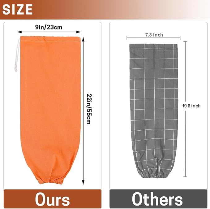 SWISSELITE 2Pcs Plastic Bag Holder, Reusable Plastic Bag Organizer | Wall Mount, Large Grocery Bag Storage Dispenser, 22x9 IN - Image 2